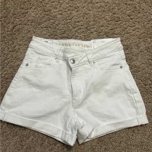 American Eagle Outfitters High Waist White “mom” Shorts